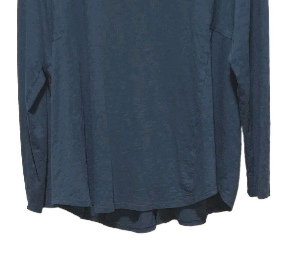 Relaxed Deep Teal Slub Cotton Blend Button-Up Shirt J. Jill Women’s Size M - Picture 12 of 15